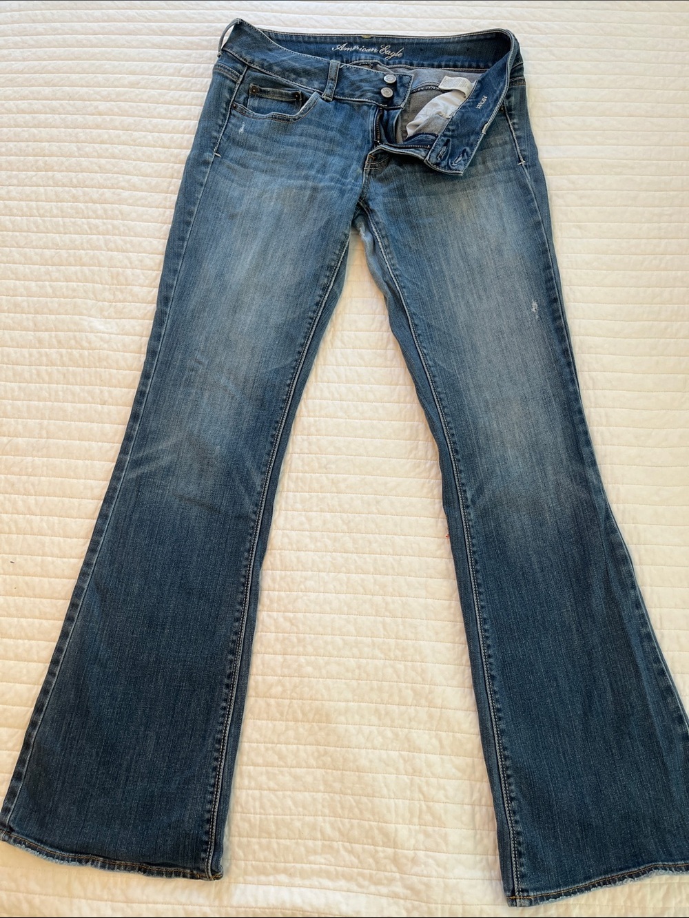 Y2K American Eagle Outfitters ARTIST Women's Blue Flared Jeans